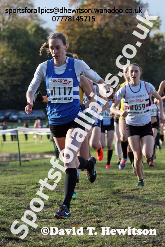 Senior women, 2016 National Cross Country Relays, Berry Hill Park, Mansfield. Photo: David T. Hewitson/Sports for All Pics